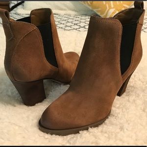 Tan suede Booties size 7